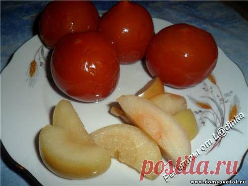 Консервированные помидоры на зиму. Рецепты с фото. Помидоры с яблоками. Помидоры с виноградом