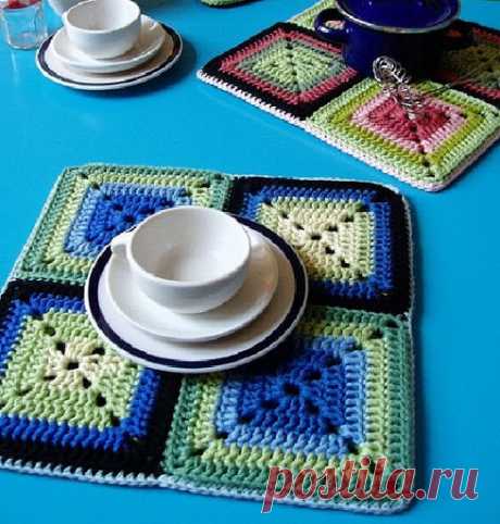 Подставки под кружки крючком своими руками