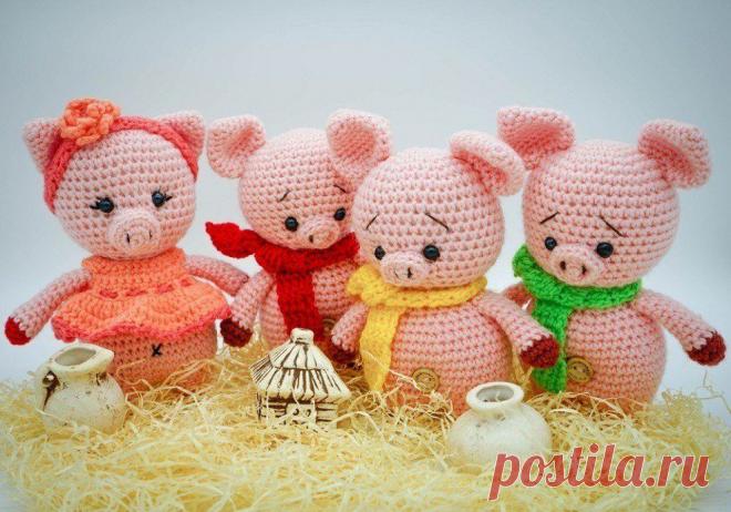 Вязаные поросята амигуруми крючком | Hi amigurumi