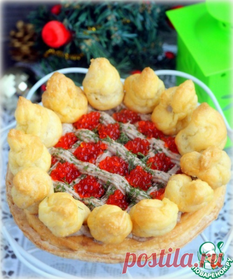 Закусочный торт "Сент-Оноре" с тунцом - кулинарный рецепт