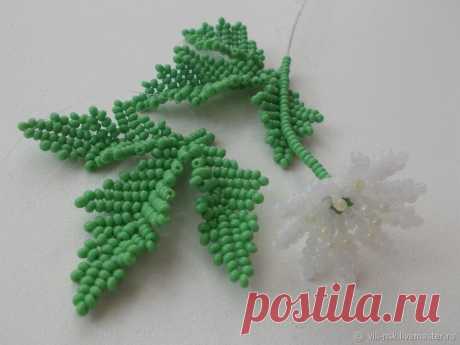 Плетение в технике ндебеле листиков с одной центральной жилкой (окончание) | Журнал Ярмарки Мастеров