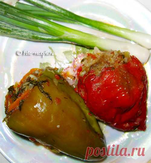 Фаршированный перец с мясом и рисом - Фото-рецепты пошагового приготовления