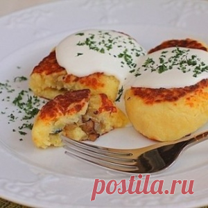 КАРТОФЕЛЬНЫЕ ЗРАЗЫ С ГРИБАМИ