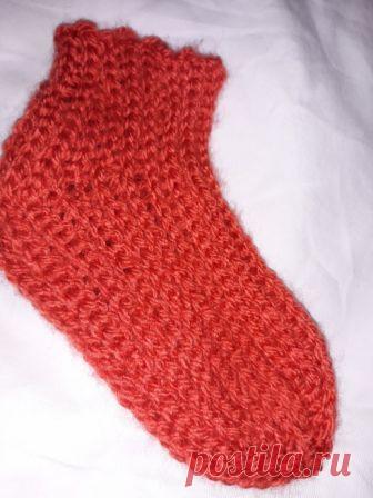 МК: Носок крючком из соединительных столбиков