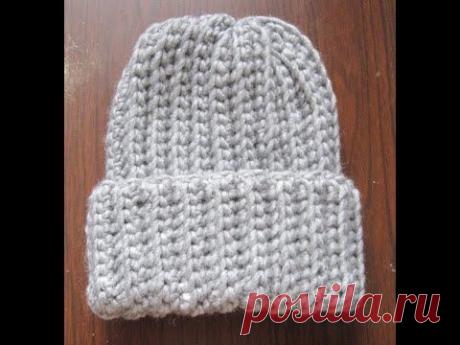 Crochet Ribbed Hat