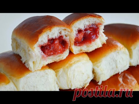 Сдобные, пышные пирожки с клубникой🍓Как приготовить начинку из замороженной клубники? Танюшина кухня