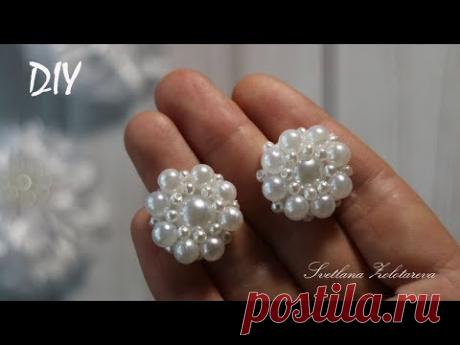 СЕРЕДИНКА ИЗ БУСИН для цветов и бантиков Канзаши МК DIY  Decoration on flower Brooch