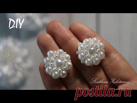 СЕРЕДИНКА ИЗ БУСИН для цветов и бантиков Канзаши МК DIY  Decoration on flower Brooch