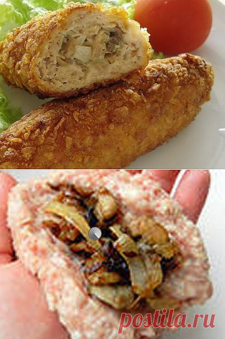 Зразы мясные с грибами