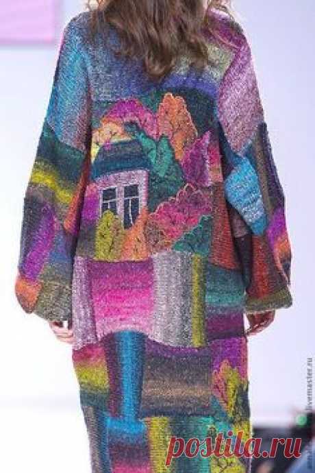 Купить или заказать Пальто 'Домики' объемное, из Норо в интернет-магазине на Ярмарке Мастеров. выполнено вручную, из пряжи Норо (45%шелк, 45% хлопок, 10% пряжа новорожденного ягненка), очень объемное, хорошо будет на любой размер, даже на настоящую русскую красавицу!.