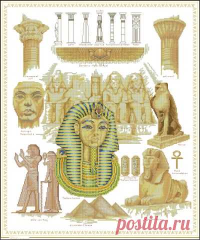 Lanarte 29705 Egypt- схема для вышивки крестом Семплер Египет