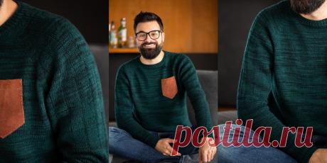 Простой мужской свитер So Basic - Вяжи.ру
