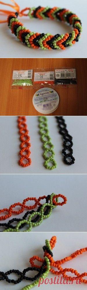 Фенечка из бисера или "Обманка"