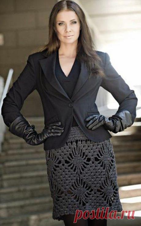 Юбка крючком.