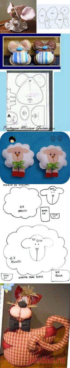 Большая подборка выкроек для мягких игрушек - Рукоделие