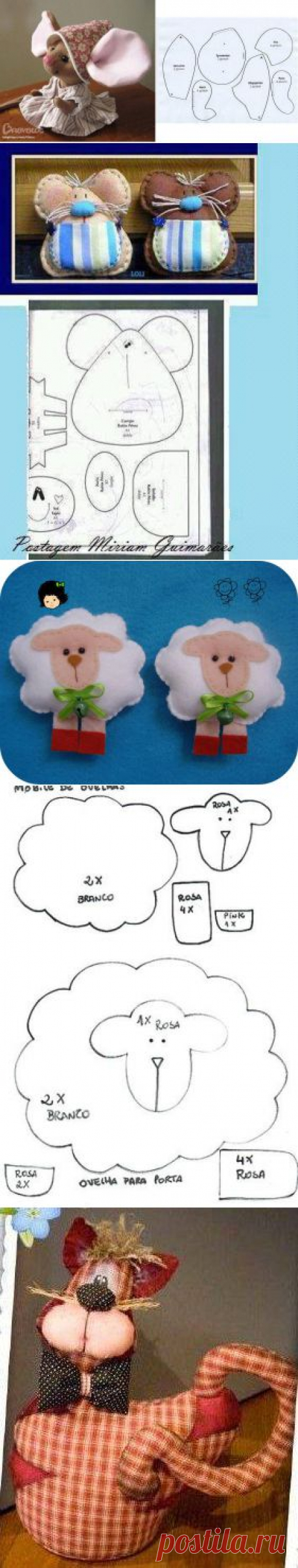Большая подборка выкроек для мягких игрушек - Рукоделие