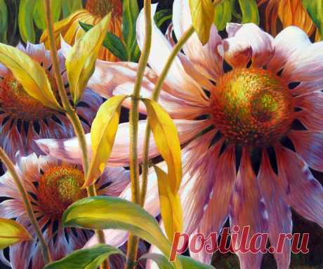 Вдыхая нежный аромат цветов и трав... Художница Элизабет Хорнинг (Elizabeth Horning).