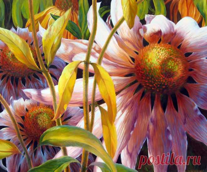 Вдыхая нежный аромат цветов и трав... Художница Элизабет Хорнинг (Elizabeth Horning).