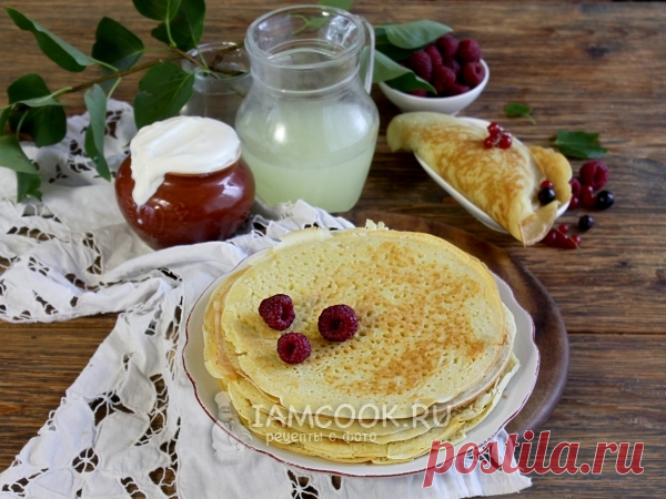 Толстые блины на сыворотке — рецепт с фото Пышные блины с дырочками на сыворотке получаются похожими на американские панкейки, только побольше в диаметре...