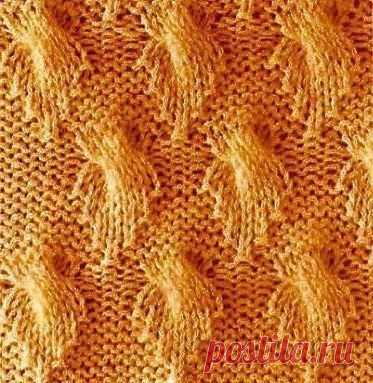 Симпатичный узор спицами