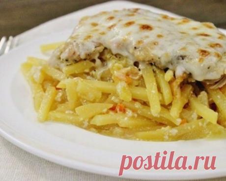 Картофельная запеканка с курицей по-французски