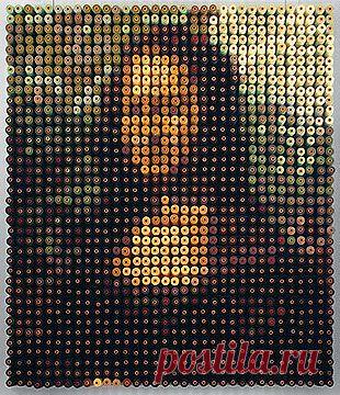 Мона Лиза из катушек ниток (DIY) / Арт-объекты / Модный сайт о стильной переделке одежды и интерьера