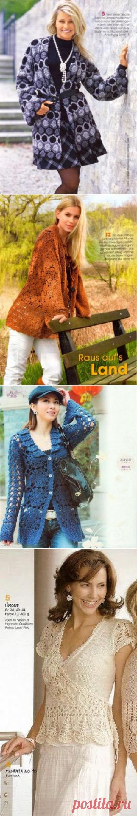 Жакеты крючком.