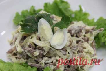Салат с говядиной и капустой — Домашняя кулинария
