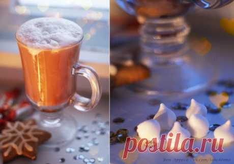 Миндальное какао с безе.