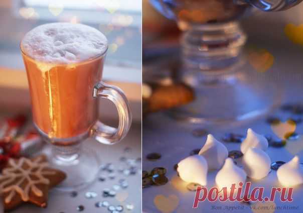 Миндальное какао с безе.