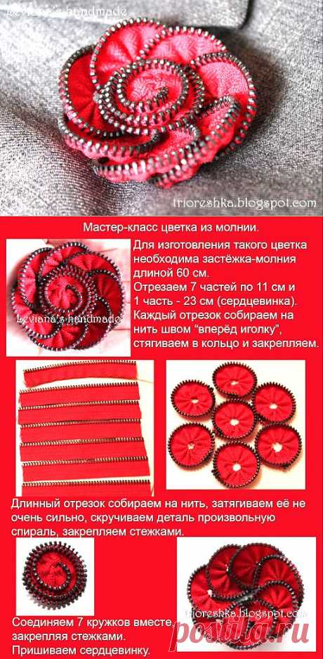 Украшения из молнии. МК от Leviana..