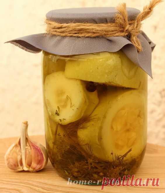 Кабачки, маринованные на зиму с чесноком | Домашний Ресторан