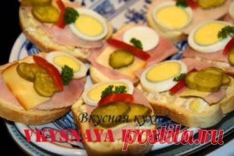 Рецепты простых и вкусных бутербродов. | Вкусная кухня