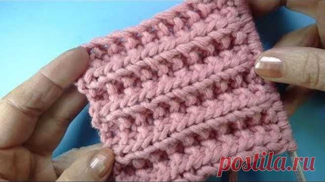 ЧУДО! Рельефная резинка спицами   Узор вязания 47