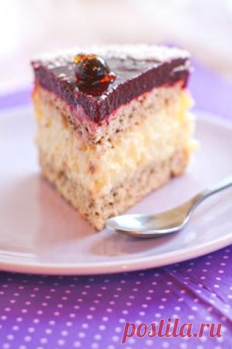 Торт с рисовым кремом и смородиновым желе | Кулинарные рецепты от Ксении