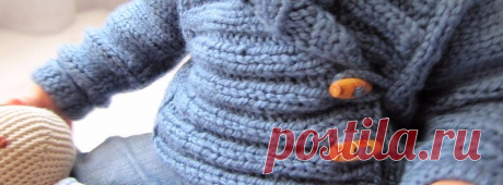 Cómo hacer una Chaqueta De Bebé a Dos Agujas -DIY-