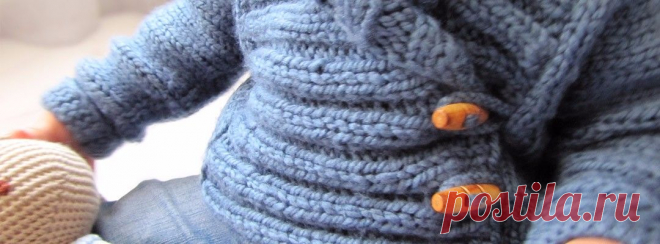 Cómo hacer una Chaqueta De Bebé a Dos Agujas -DIY-