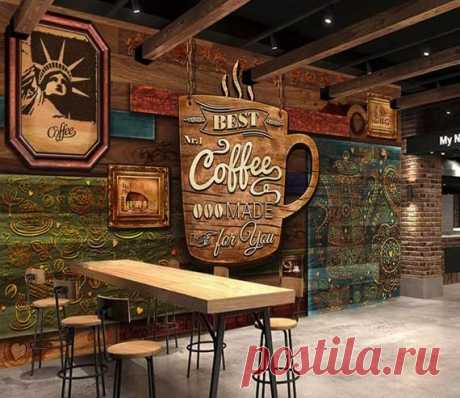 3D кофе плакат высокого класса ретро кафе фон Wa 3D кофе плакат высокого класса ретро кофейня фон настенные украшения живопись, стены искусства стены Pos