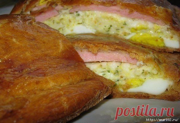 ПИРОГ С НАЧИНКОЙ ИЗ ПЛАВЛЕННЫХ СЫРКОВ