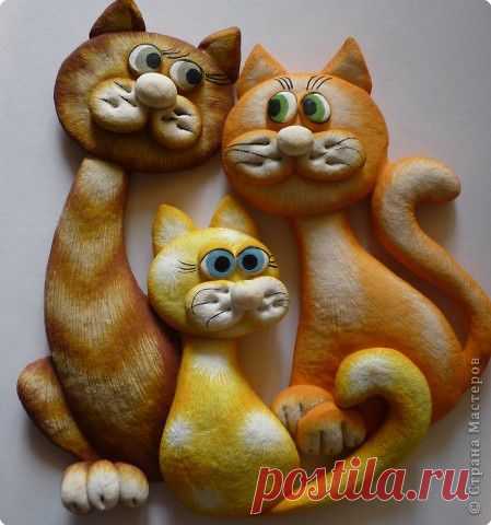 Котики из соленого теста