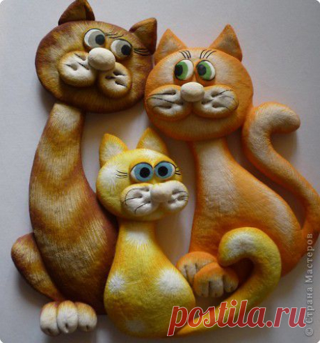 Котики из соленого теста