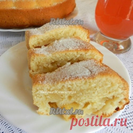 Пирог с яблоками на кефире