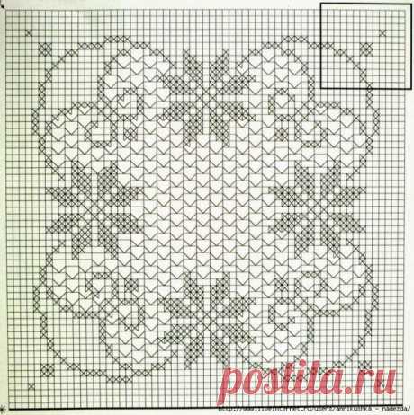 Красивая филейная салфетка и скатерть.