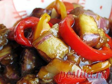 Баклажаны в кисло сладком соусе китайская кухня