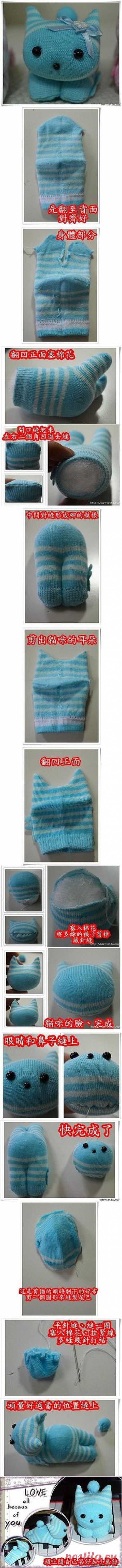 DIY Cute Sock Kitten DIY Projects
