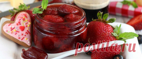 Варенье из клубники с целыми ягодами • Рецепт Вкусное и нежное домашнее варенье из клубники с целыми ягодами на зиму. К тому же ягоды получатся плотными и не разваренными.