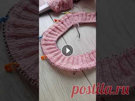 Джемпер &quot; Нежненький&quot; из Ангоры Голд.  Часть 1.Вязание горловины. Вязание горловины джемпера полой резинкой с переходом на резинку 2*2. Ленивый регланInstagram???? Одноклассники: profile/576067821063...