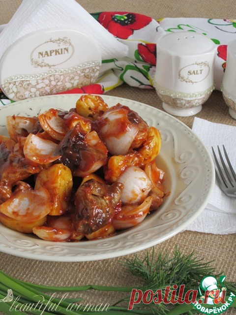 Тёплый шашлычный салат – кулинарный рецепт