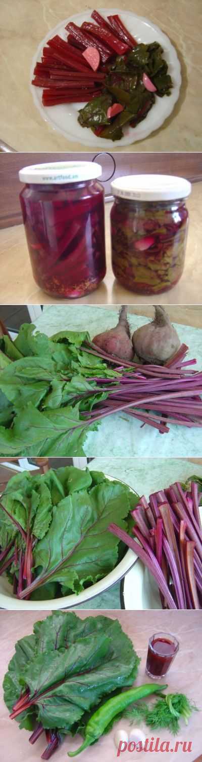 Свекольная ботва маринованная (“вершки” и ”корешки”!) : Разное