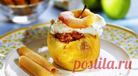 Яблоки, фаршированные фруктами и шоколадом, пошаговый рецепт с фото